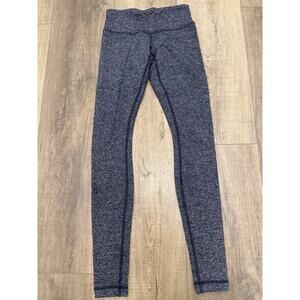 lululemon High-Rise Leggings Size 4 | Navy Herringbone Jacquard